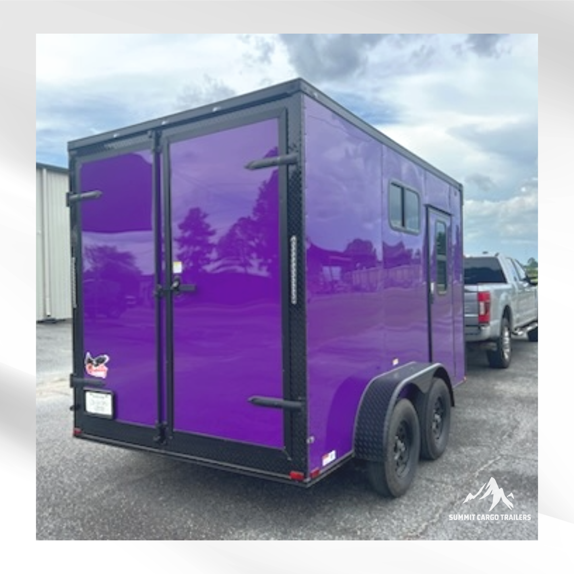 7X12TA Purple Dog Grooming Trailer