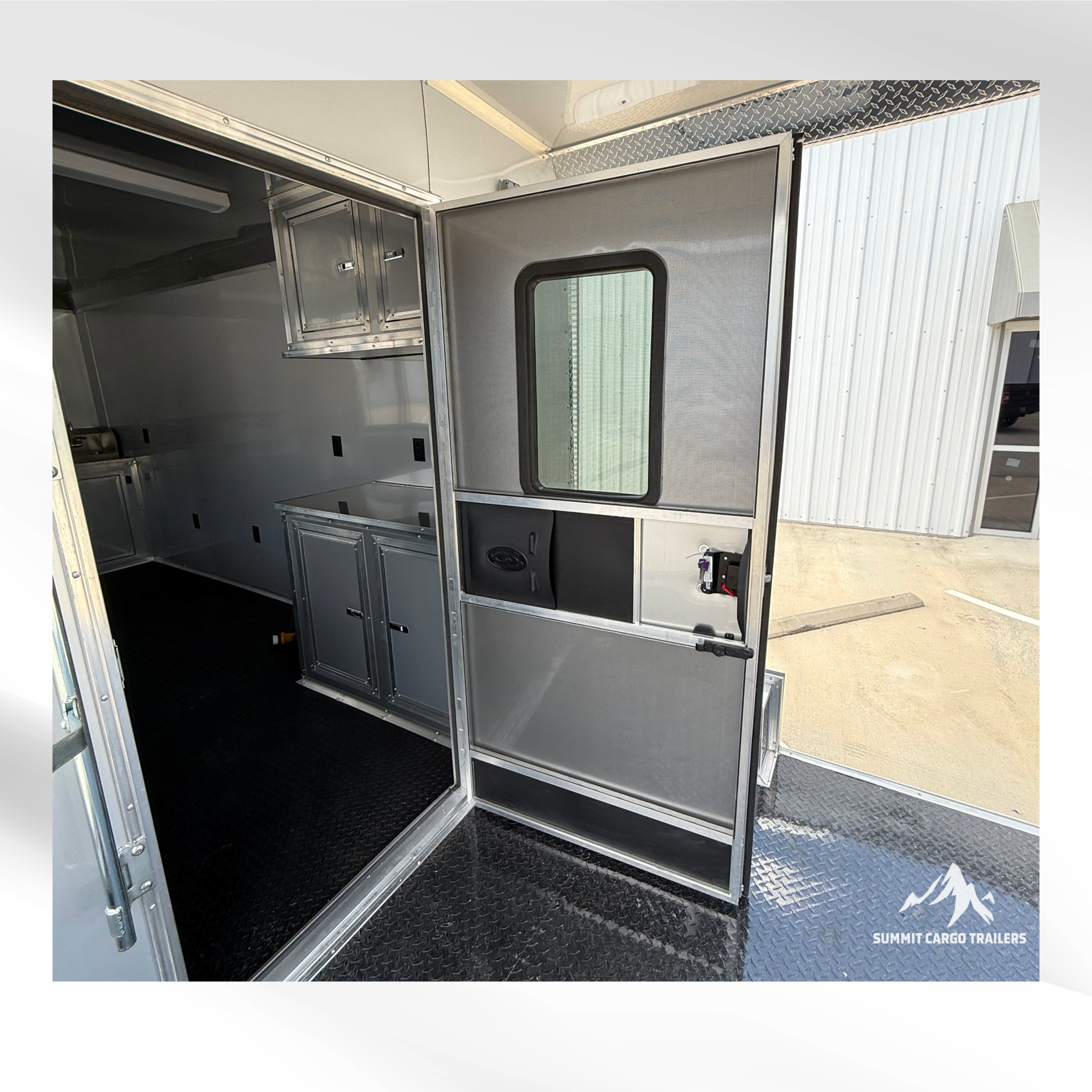 8.5X26TA3 Silver Concession Porch Trailer