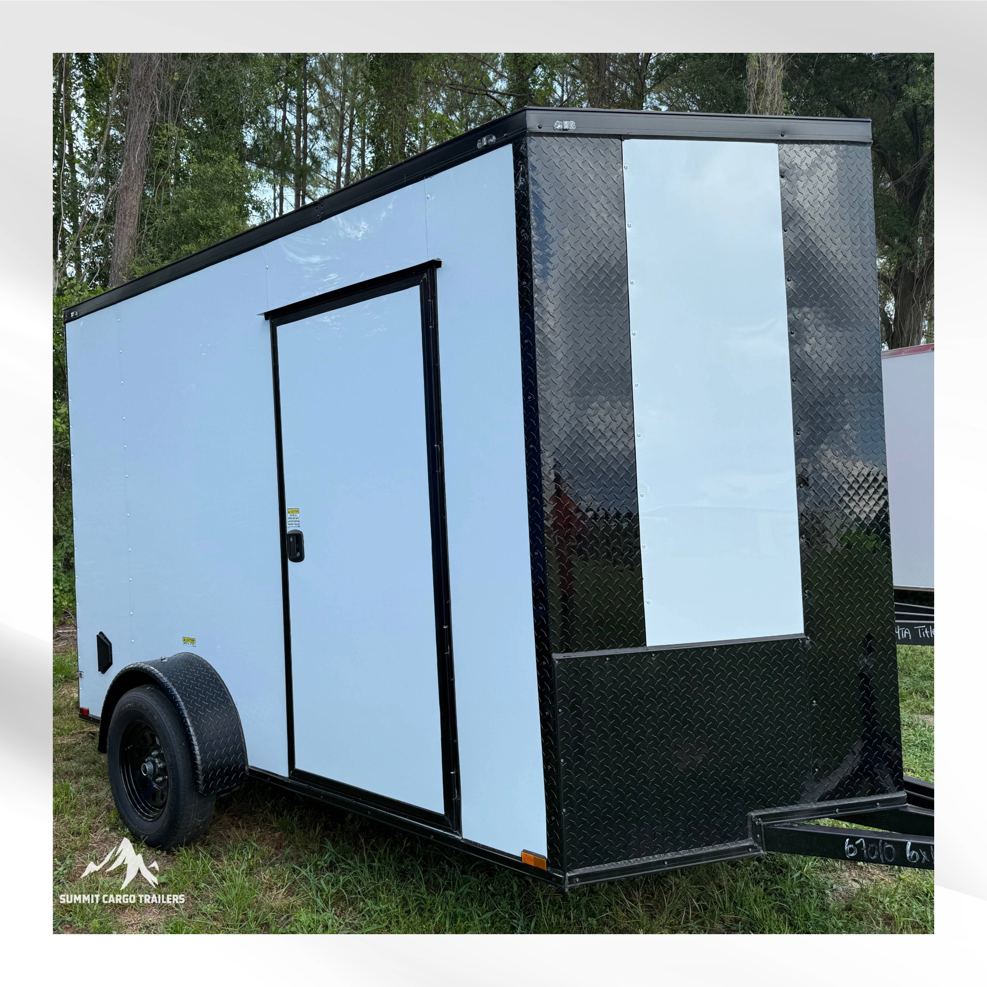 6X10SA White Standard Trailer