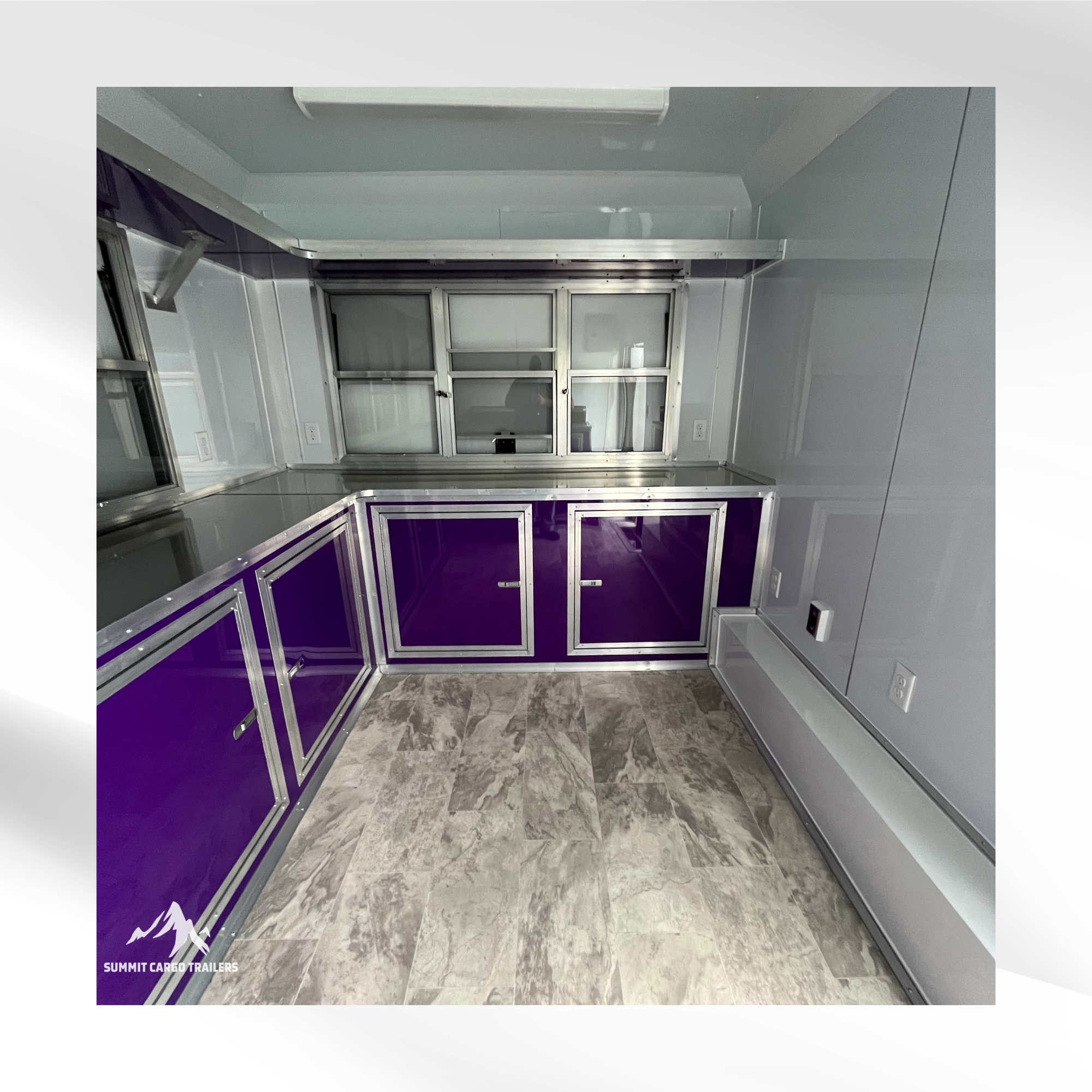 8.5X12TA Purple Concession Trailer