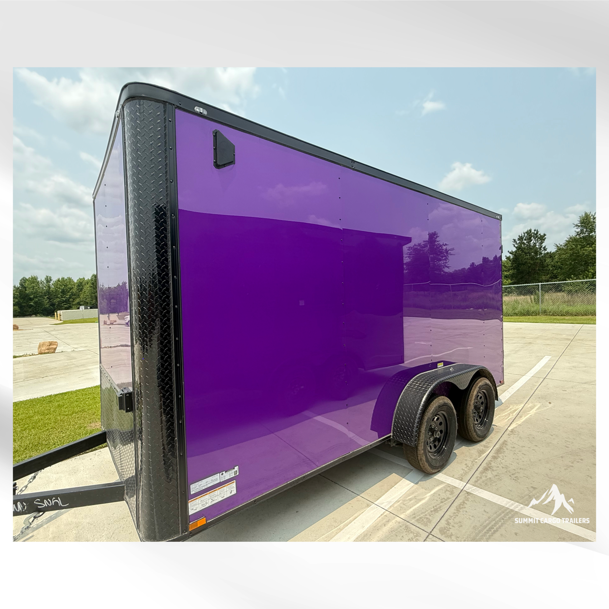 7X14TA Purple Concession Trailer