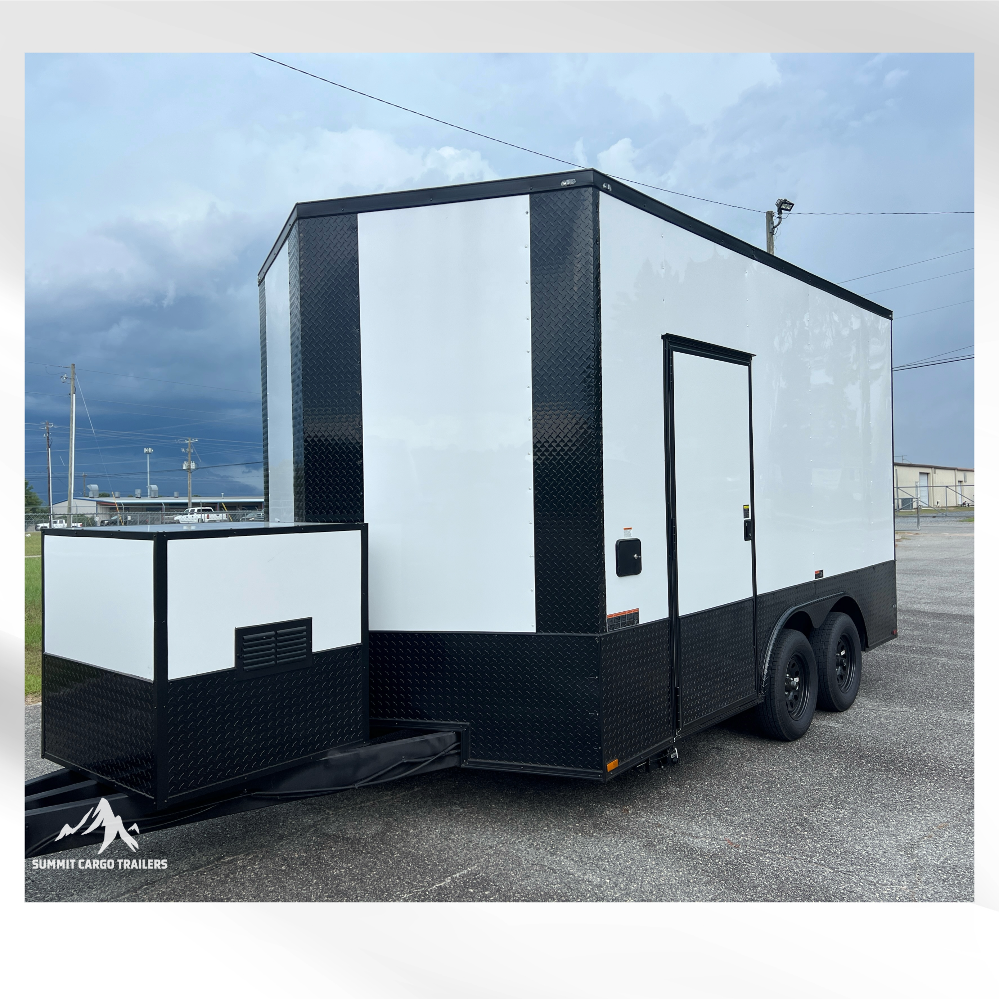 8.5X14TA White Concession Trailer