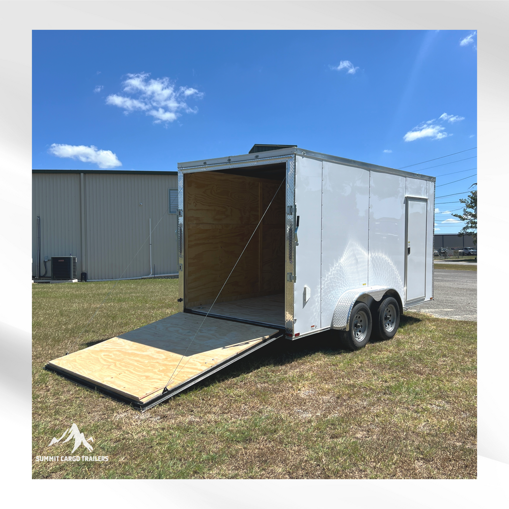 7X14TA White Standard Trailer