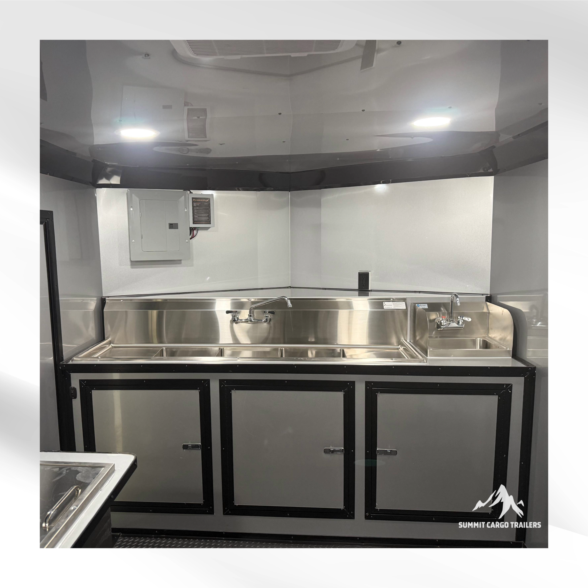8.5x14TA Black & Wood Siding Coffee Trailer