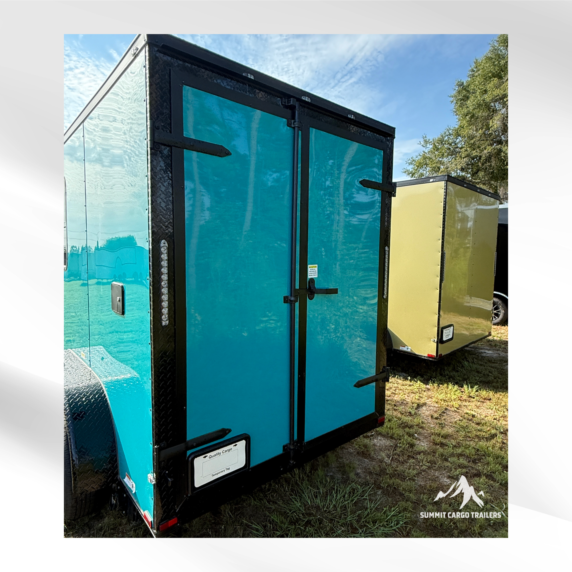 6X12TA Water Blue Pet Grooming Trailer