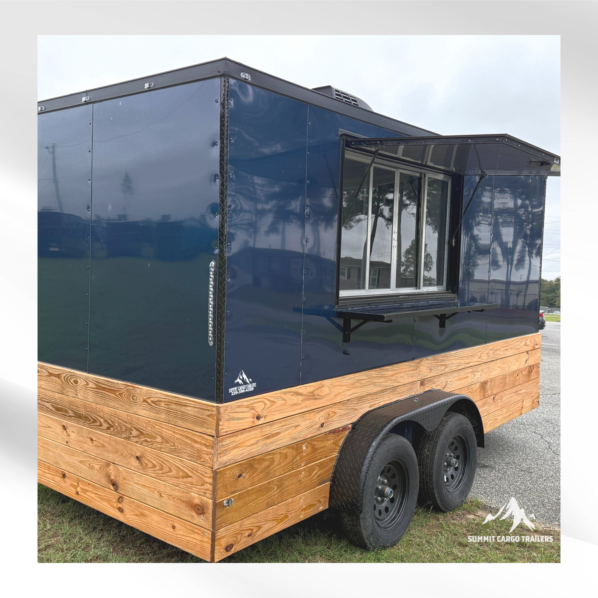 7X14TA Indigo Blue Concession Trailer