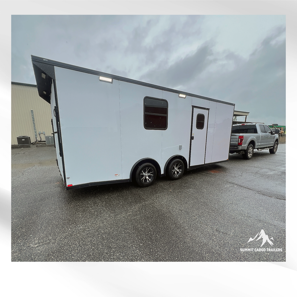 8.5X20TA White Race Ready Trailer