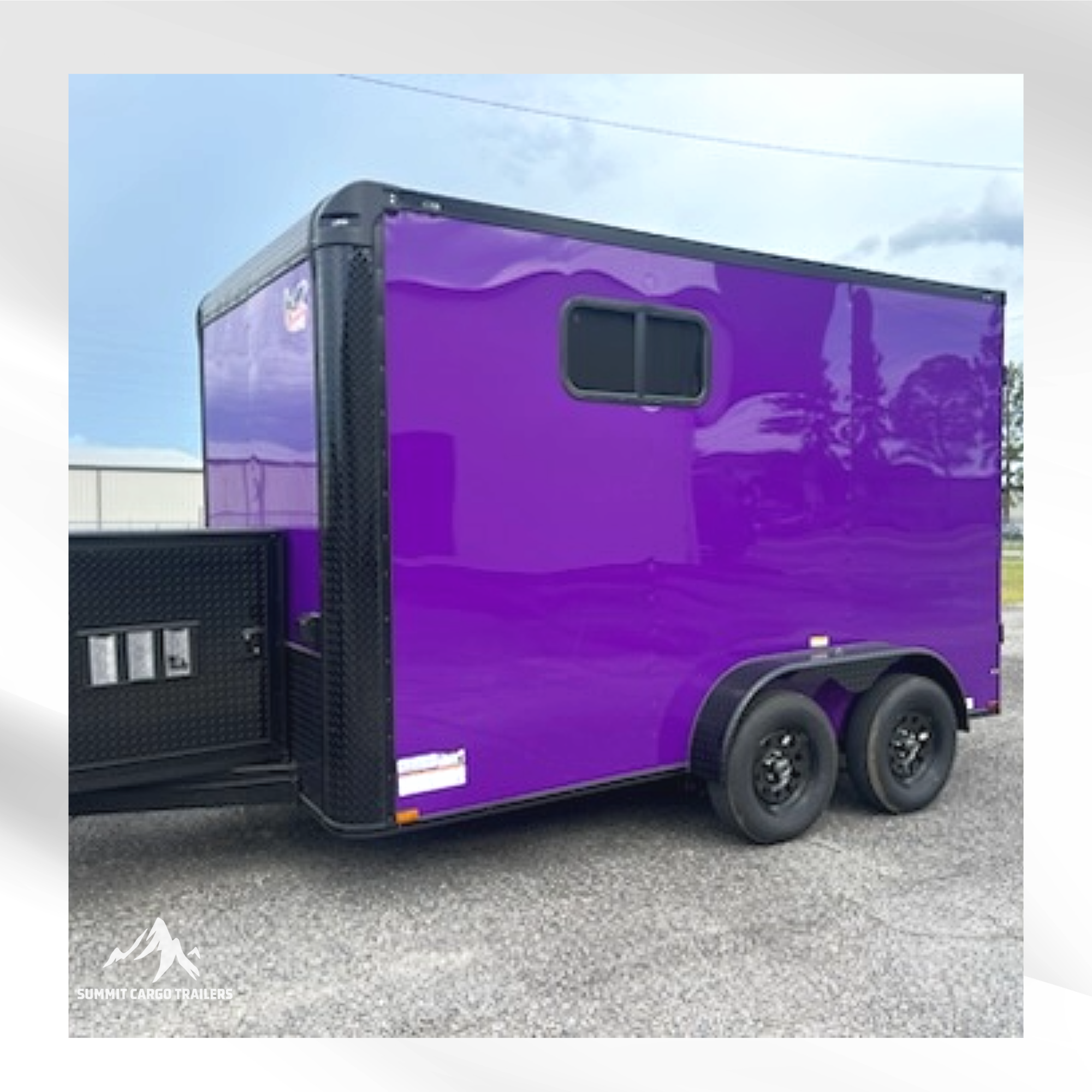 7X12TA Purple Dog Grooming Trailer