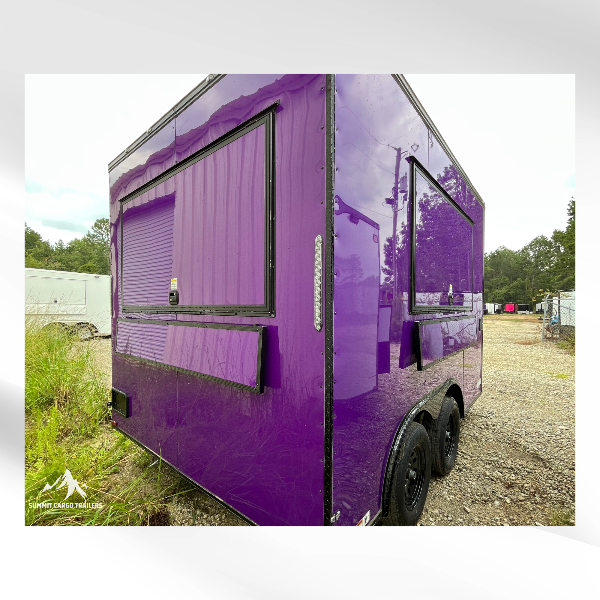 8.5X12TA Purple Concession Trailer
