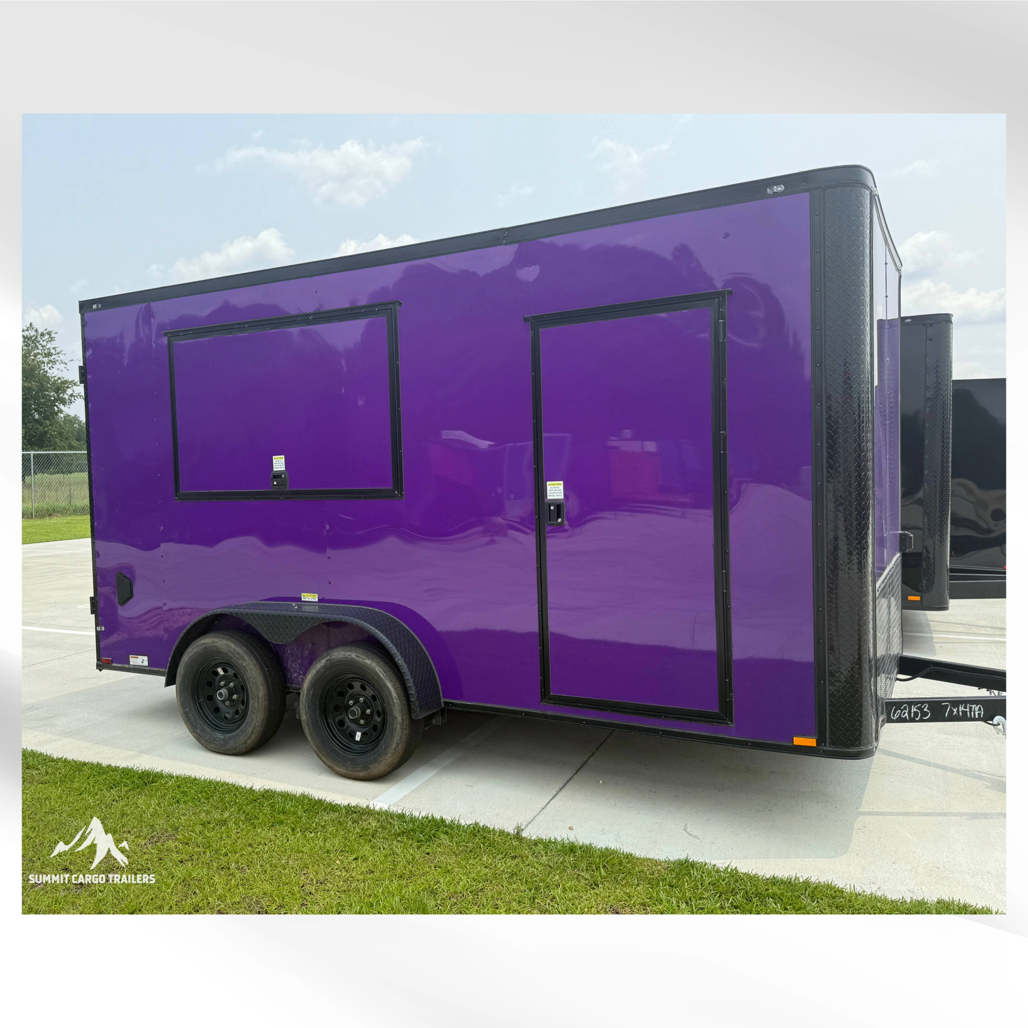 7X14TA Purple Concession Trailer
