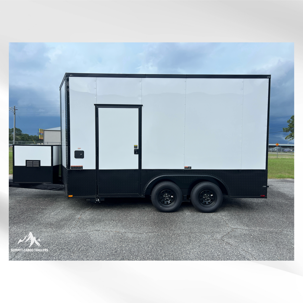 8.5X14TA White Concession Trailer
