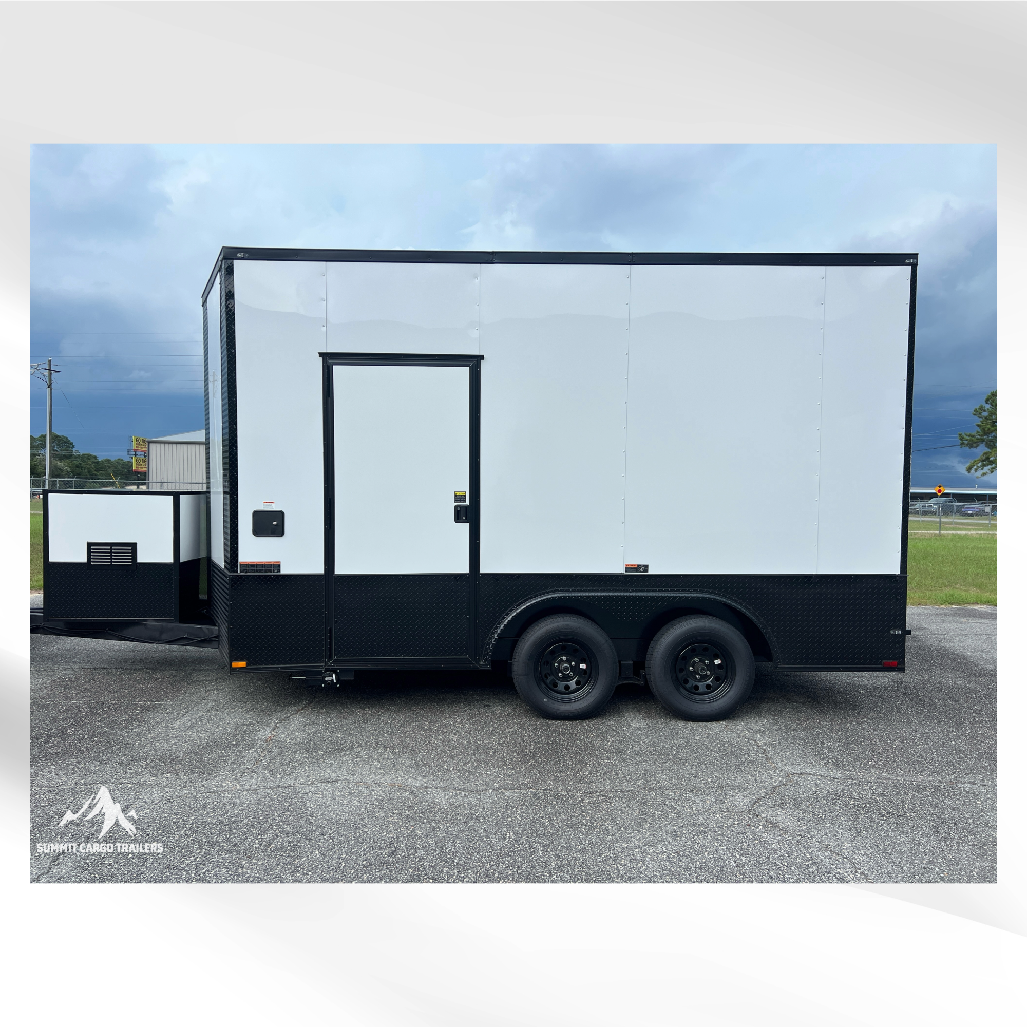 8.5X14TA White Concession Trailer