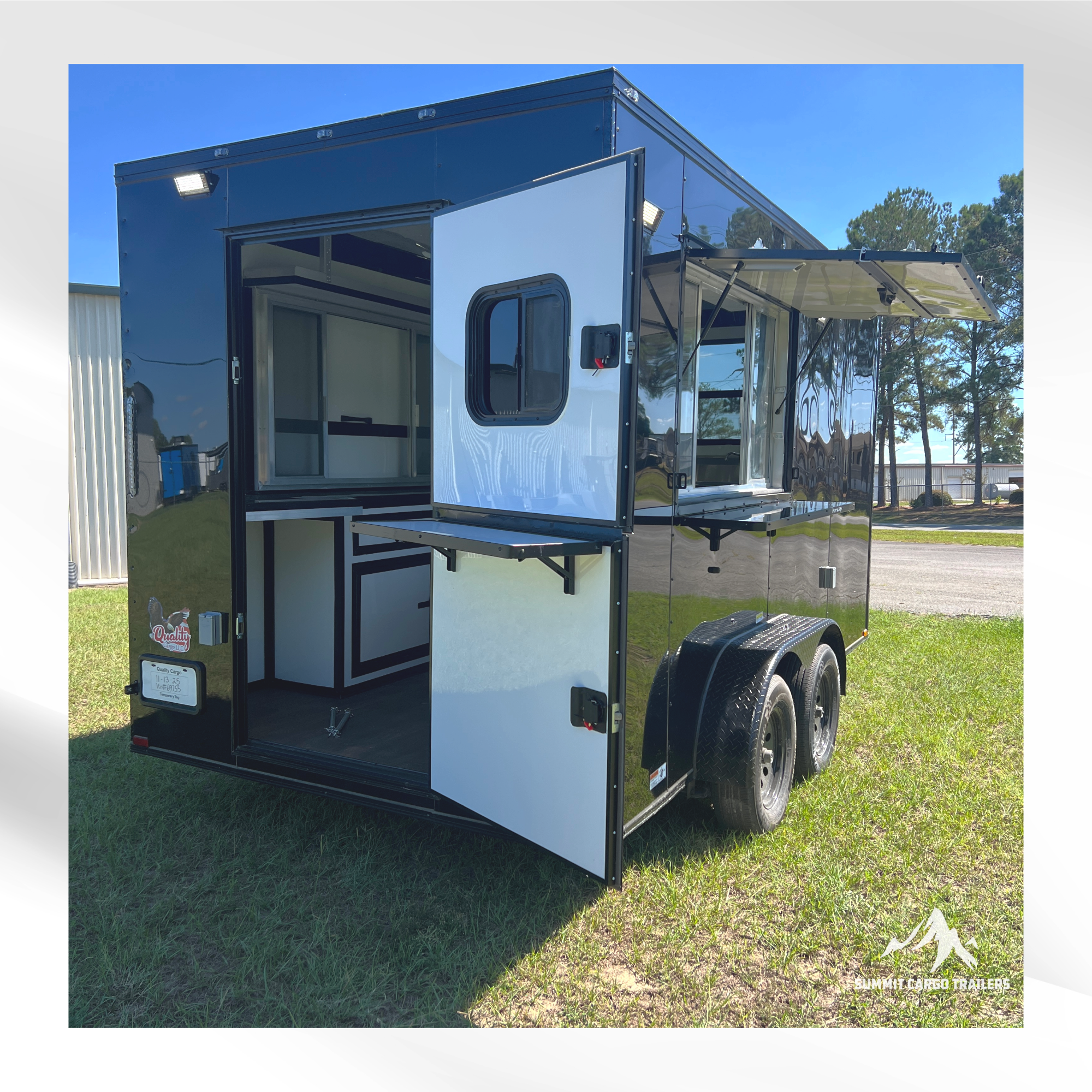 7X14TA Black Concession Trailer