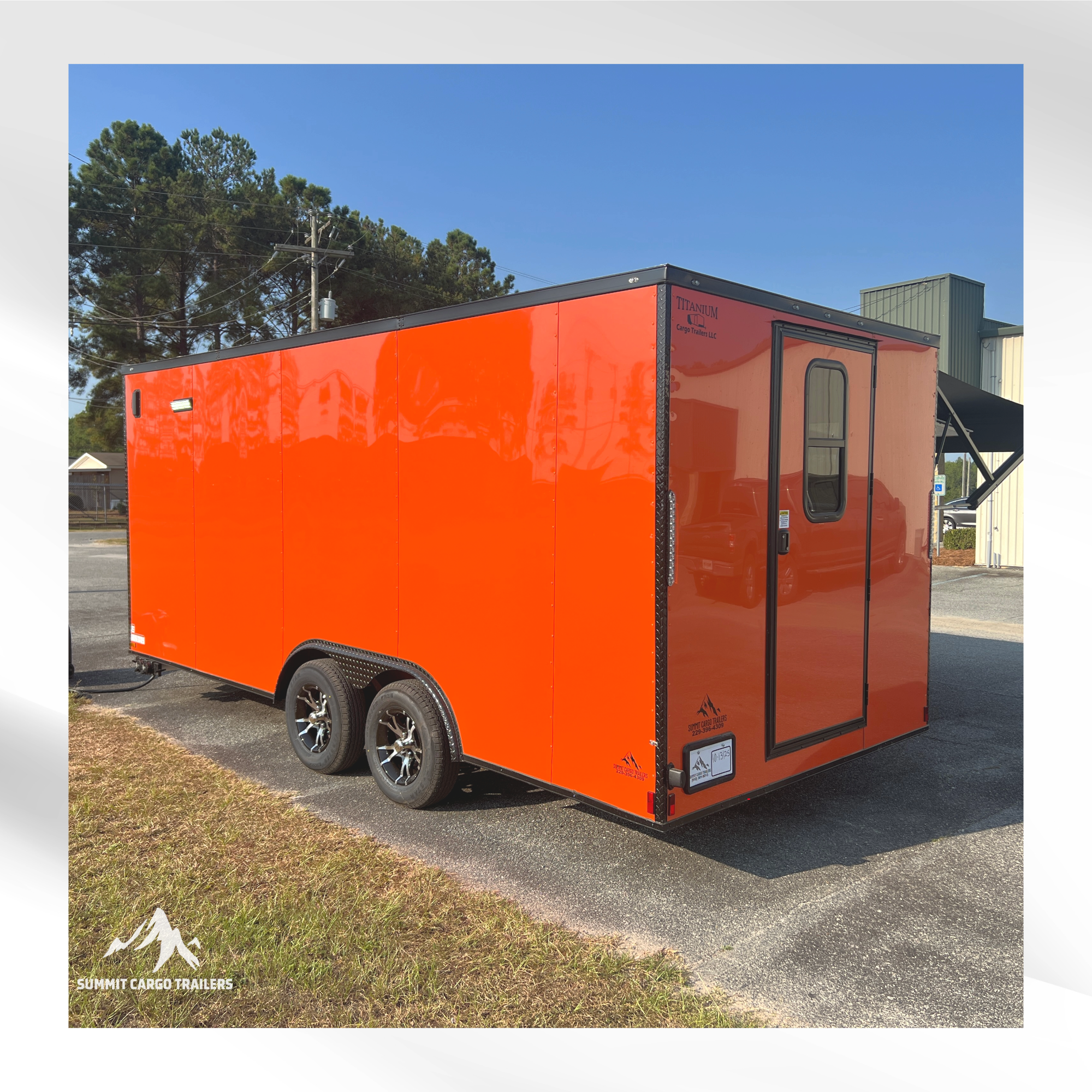 8.5X18TA Orange Office Trailer