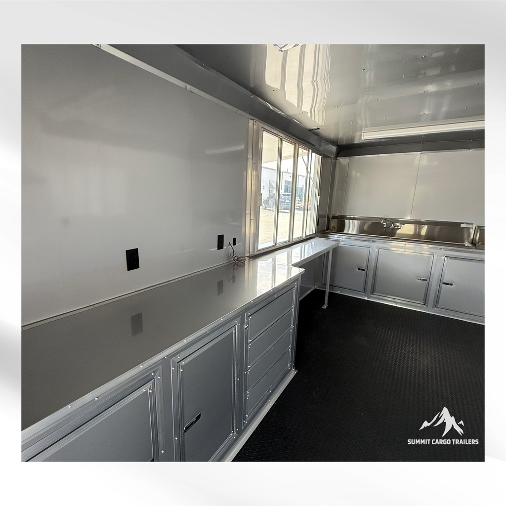 8.5X26TA3 Silver Concession Porch Trailer