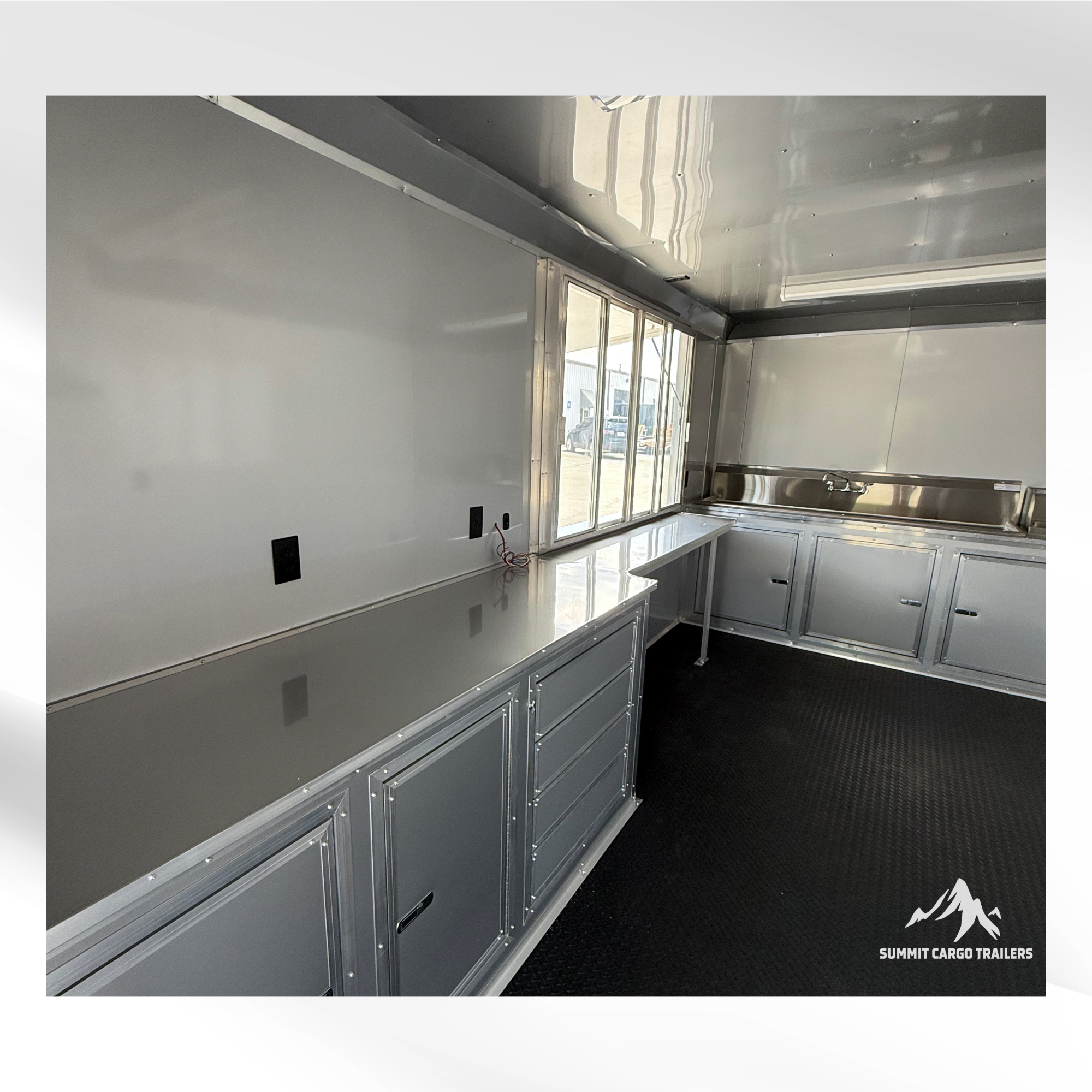 8.5X26TA3 Silver Concession Porch Trailer