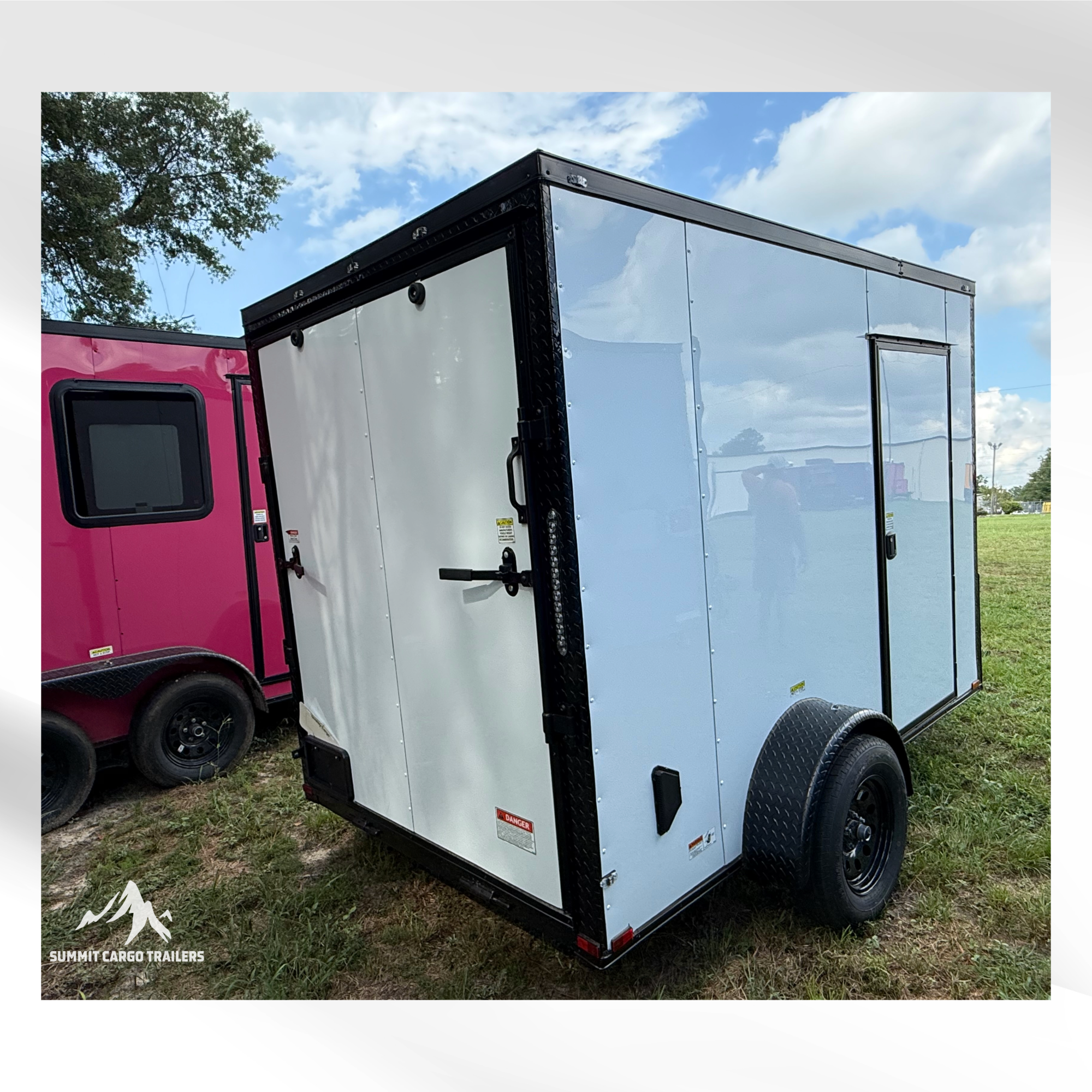 6X10SA White Standard Trailer