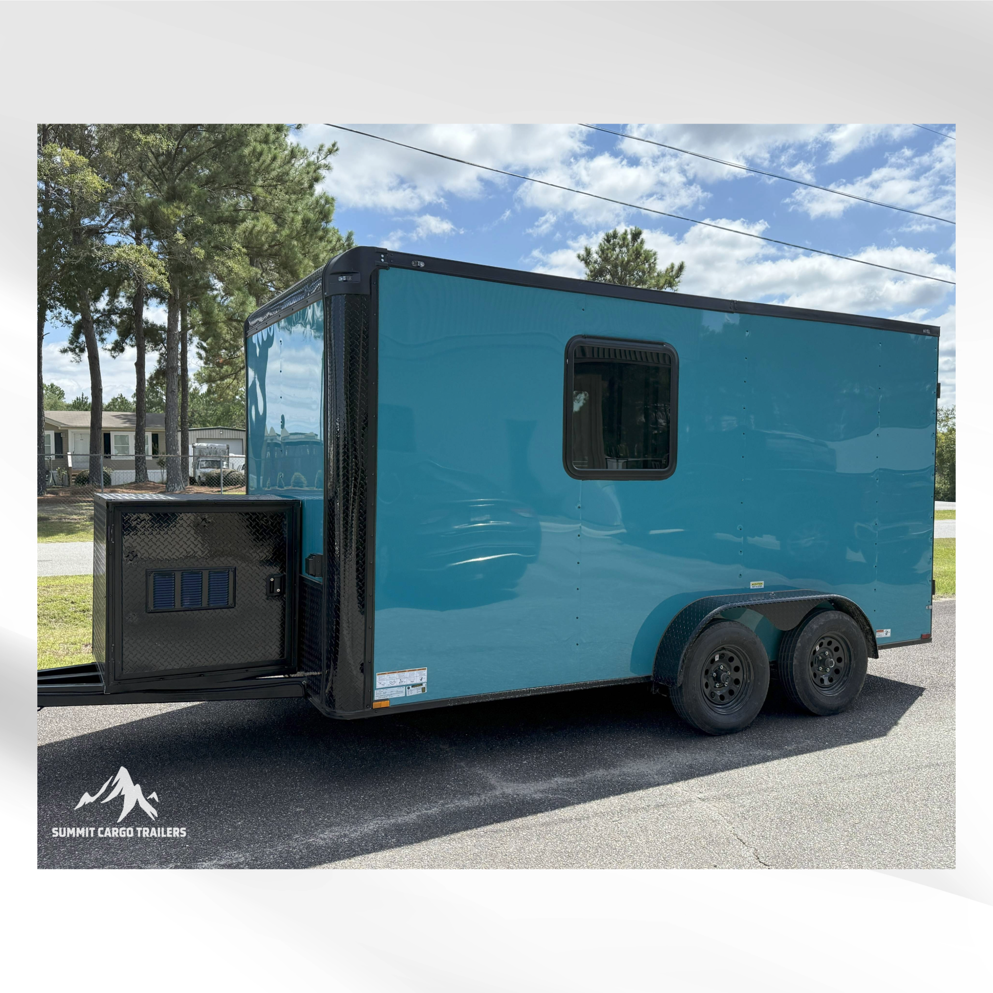 7X14TA Water Blue Dog Grooming Trailer