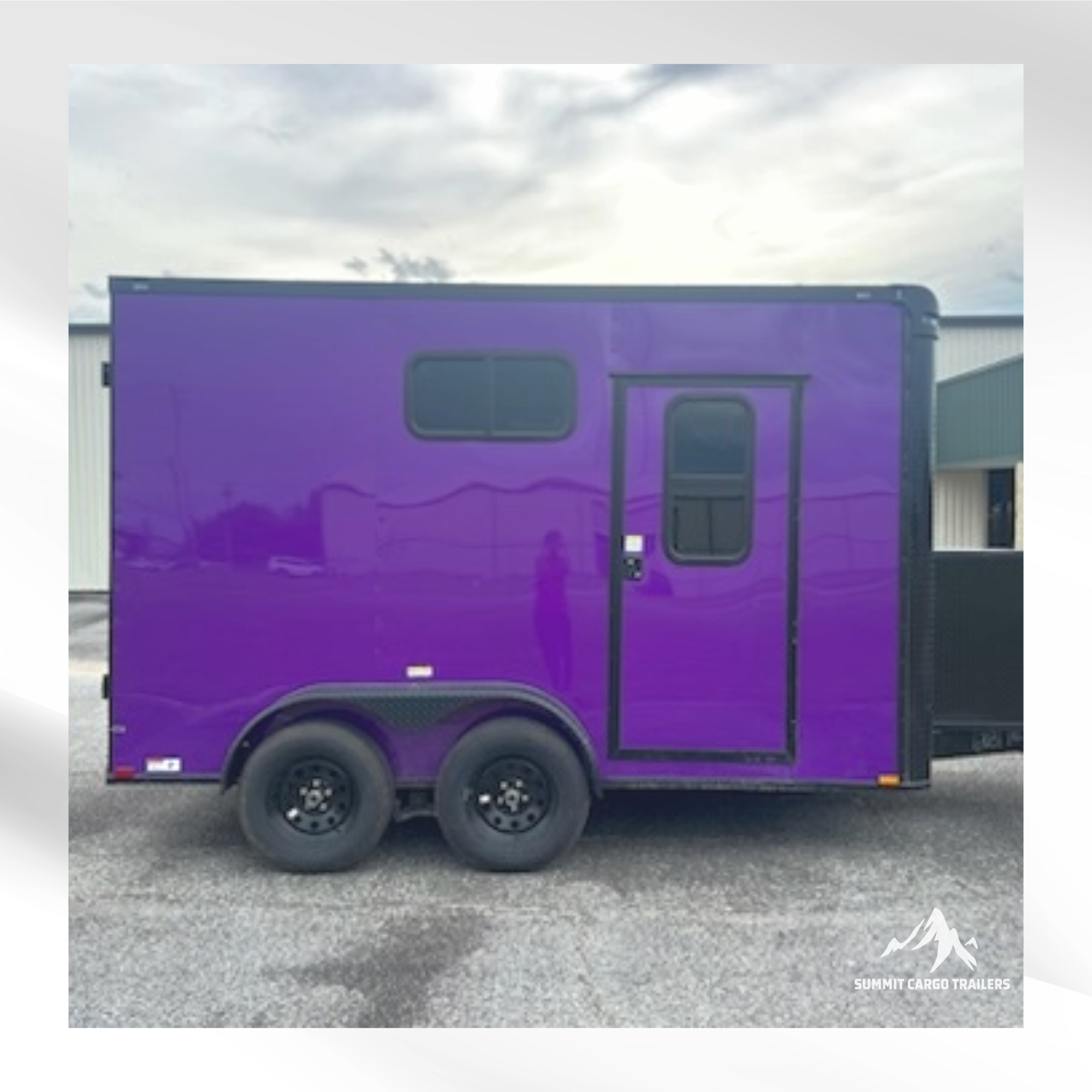 7X12TA Purple Dog Grooming Trailer