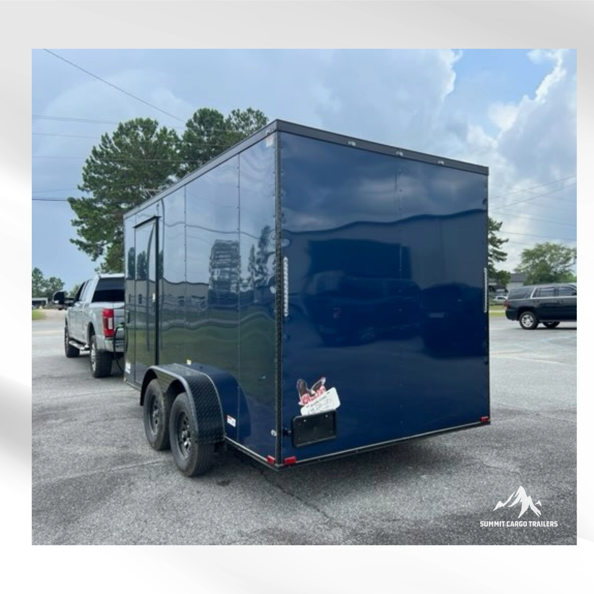 7X14TA Indigo Blue Beverage Concession Trailer