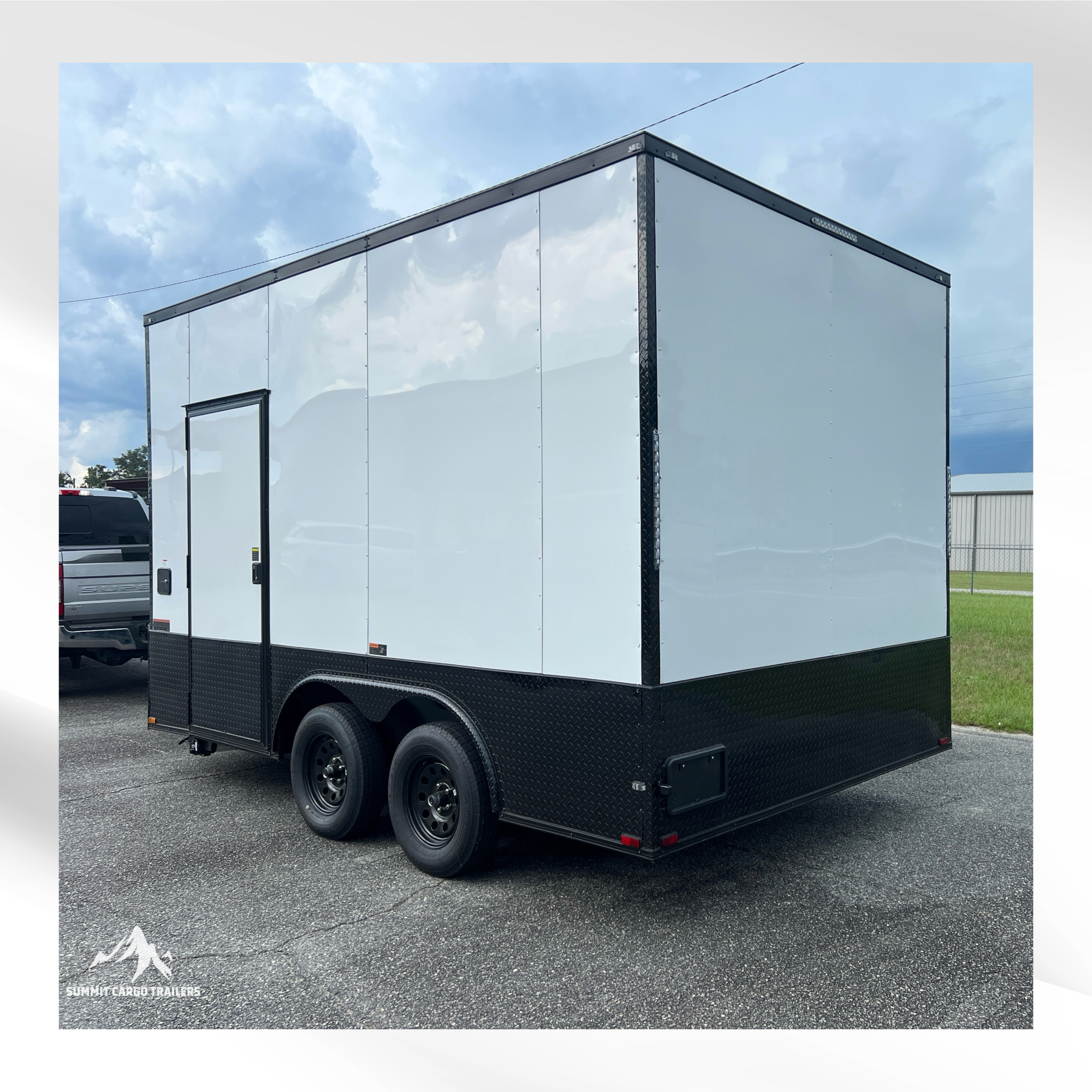 8.5X14TA White Concession Trailer