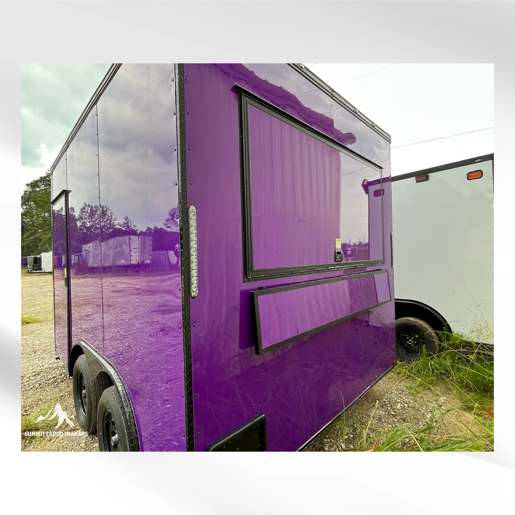 8.5X12TA Purple Concession Trailer