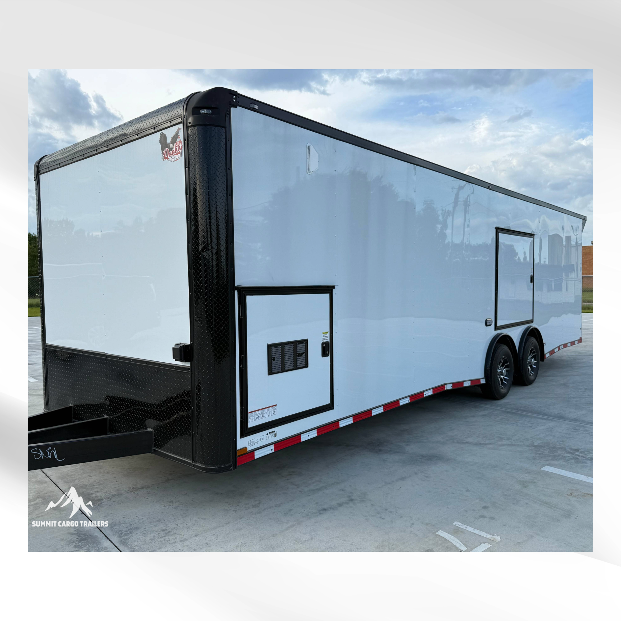 8.5X28TA Piedmont White Race Ready Trailer