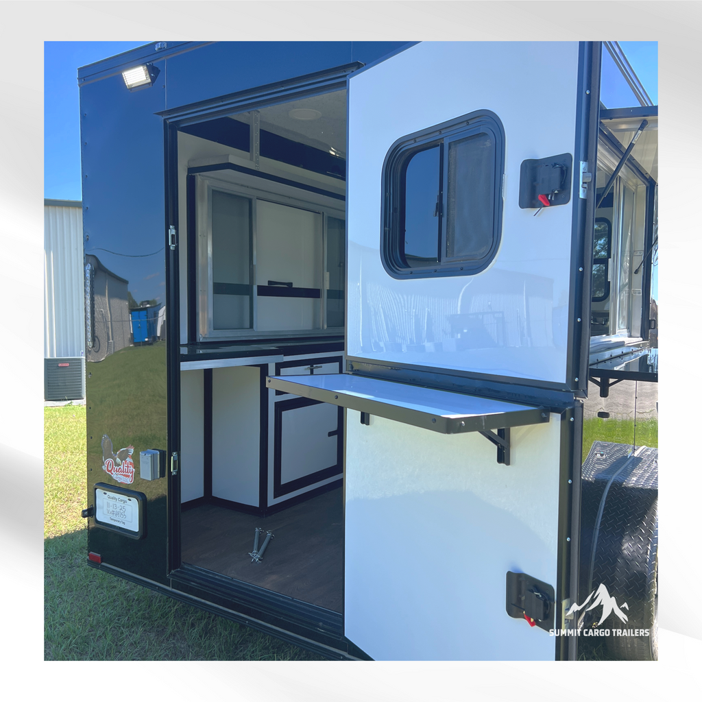 7X14TA Black Concession Trailer
