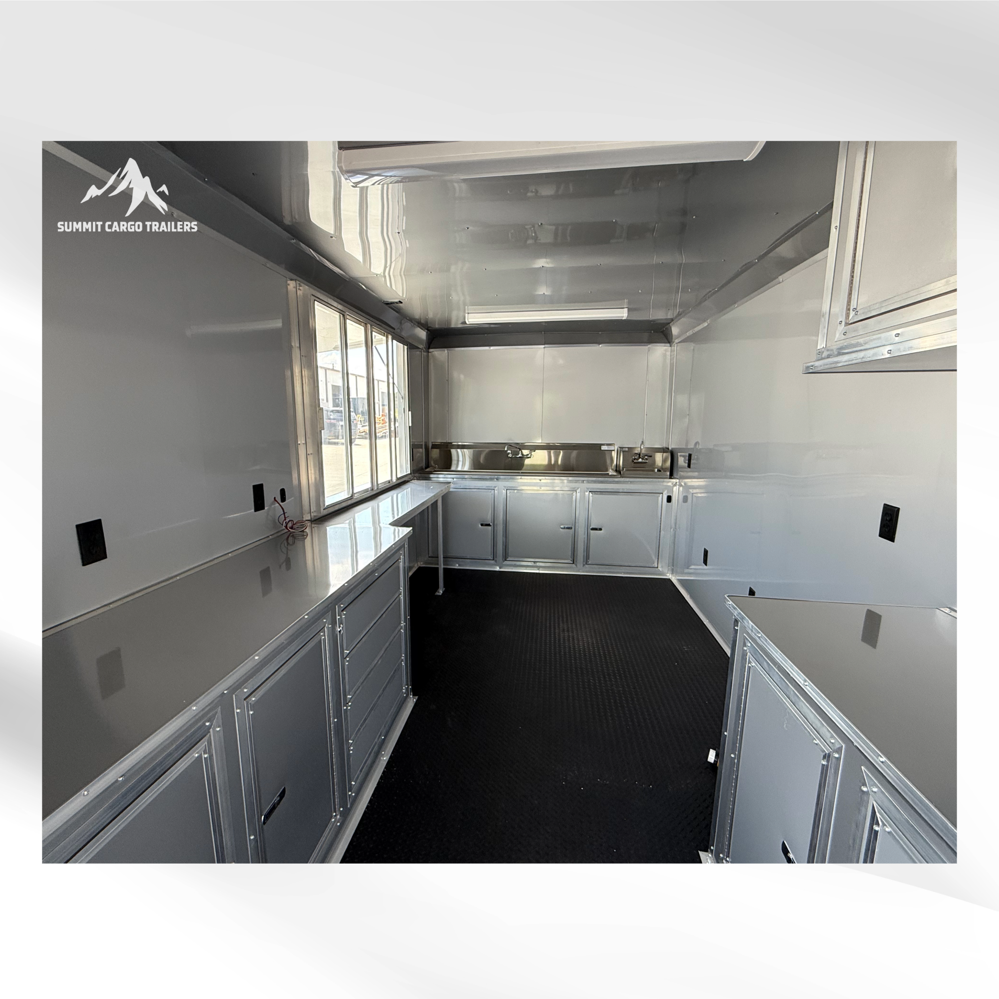 8.5X26TA3 Silver Concession Porch Trailer
