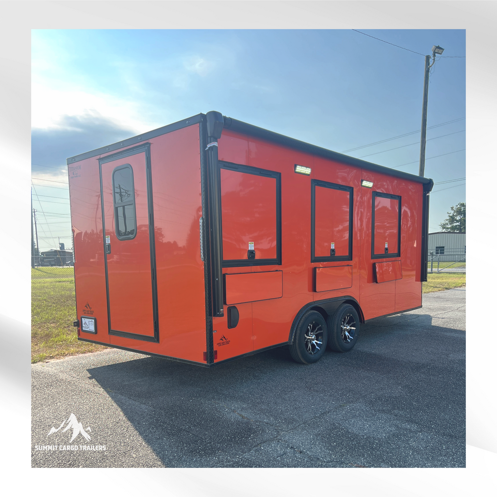 8.5X18TA Orange Office Trailer