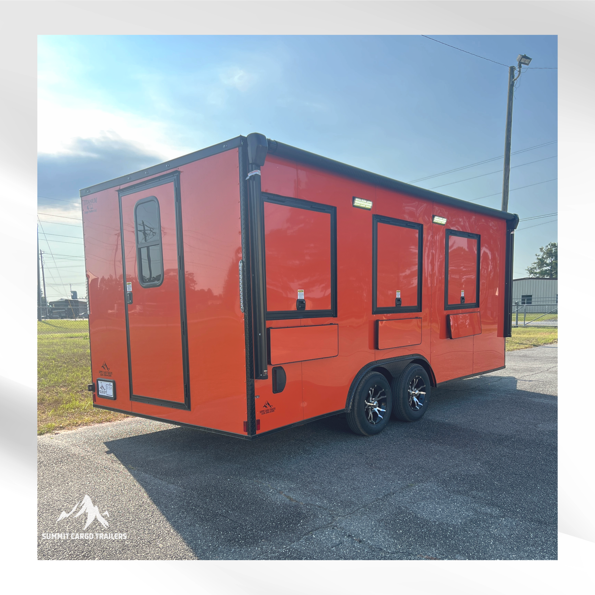 8.5X18TA Orange Office Trailer
