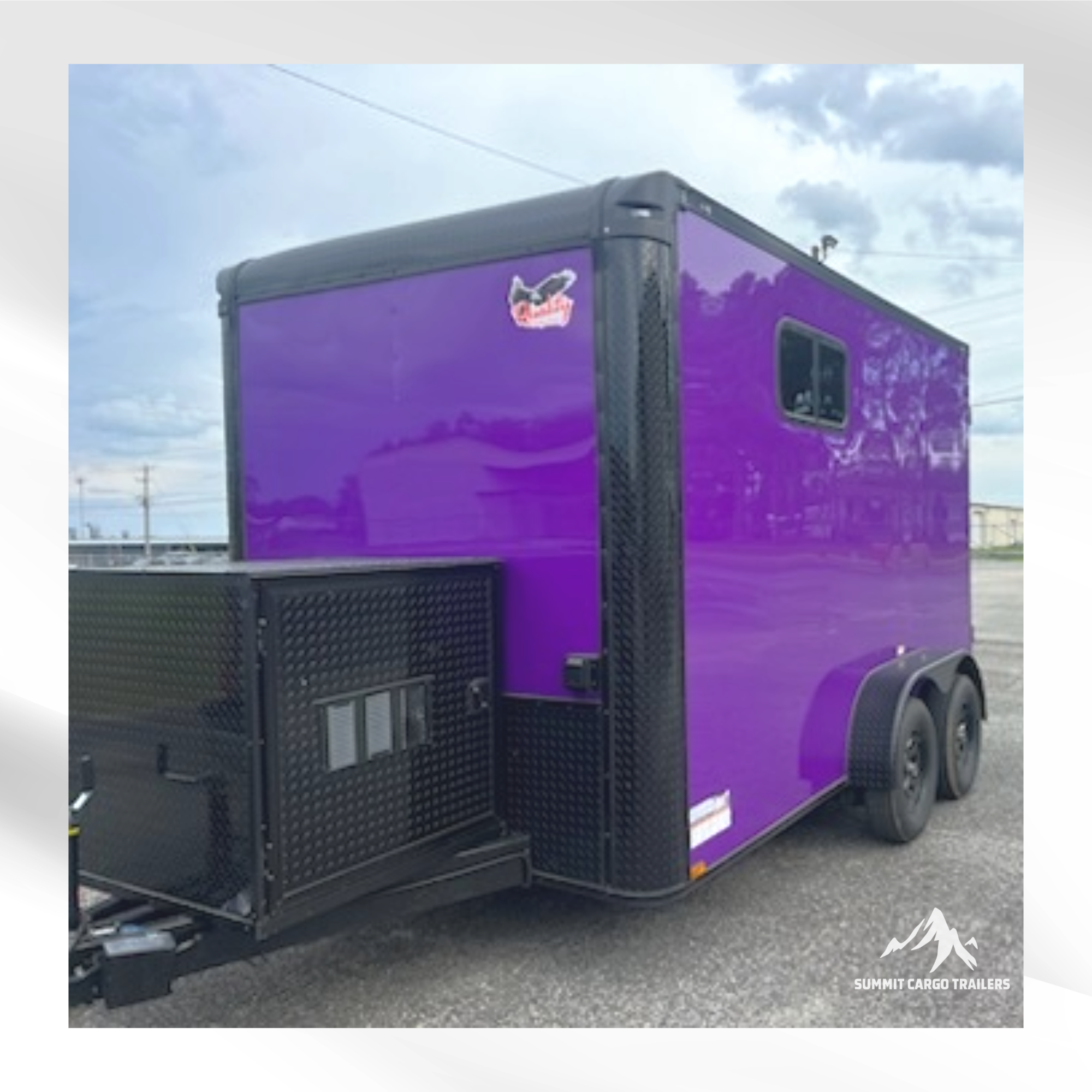7X12TA Purple Dog Grooming Trailer