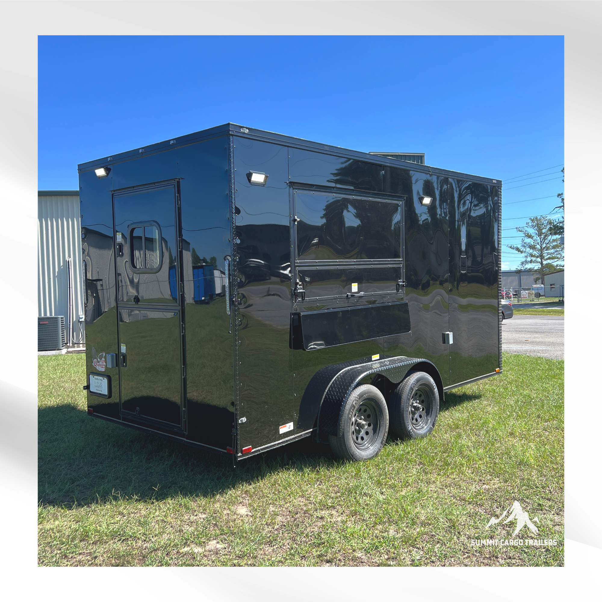 7X14TA Black Concession Trailer