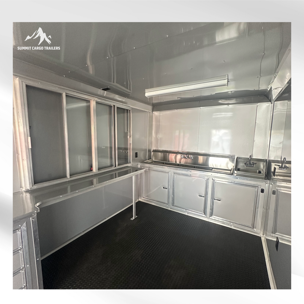 8.5X26TA3 Silver Concession Porch Trailer