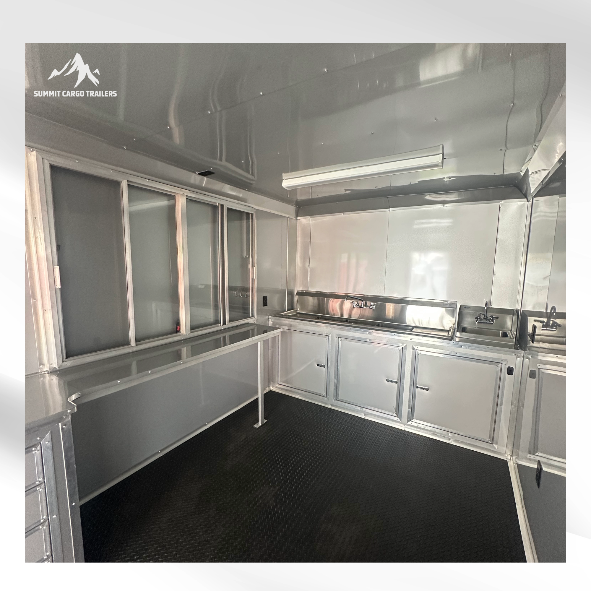 8.5X26TA3 Silver Concession Porch Trailer