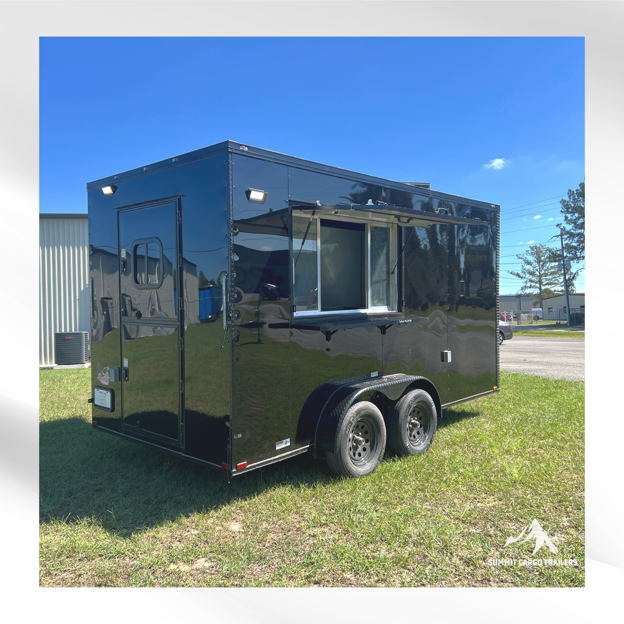 7X14TA Black Concession Trailer