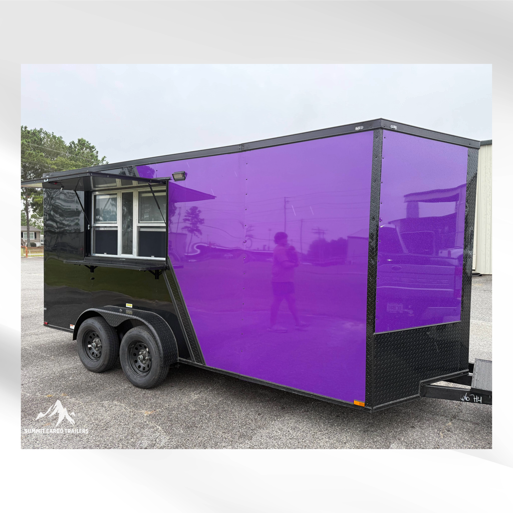 7X16TA Purple & Black Concession Trailer
