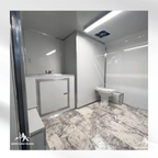 8.5X16TA White Mobile Bathroom Trailer