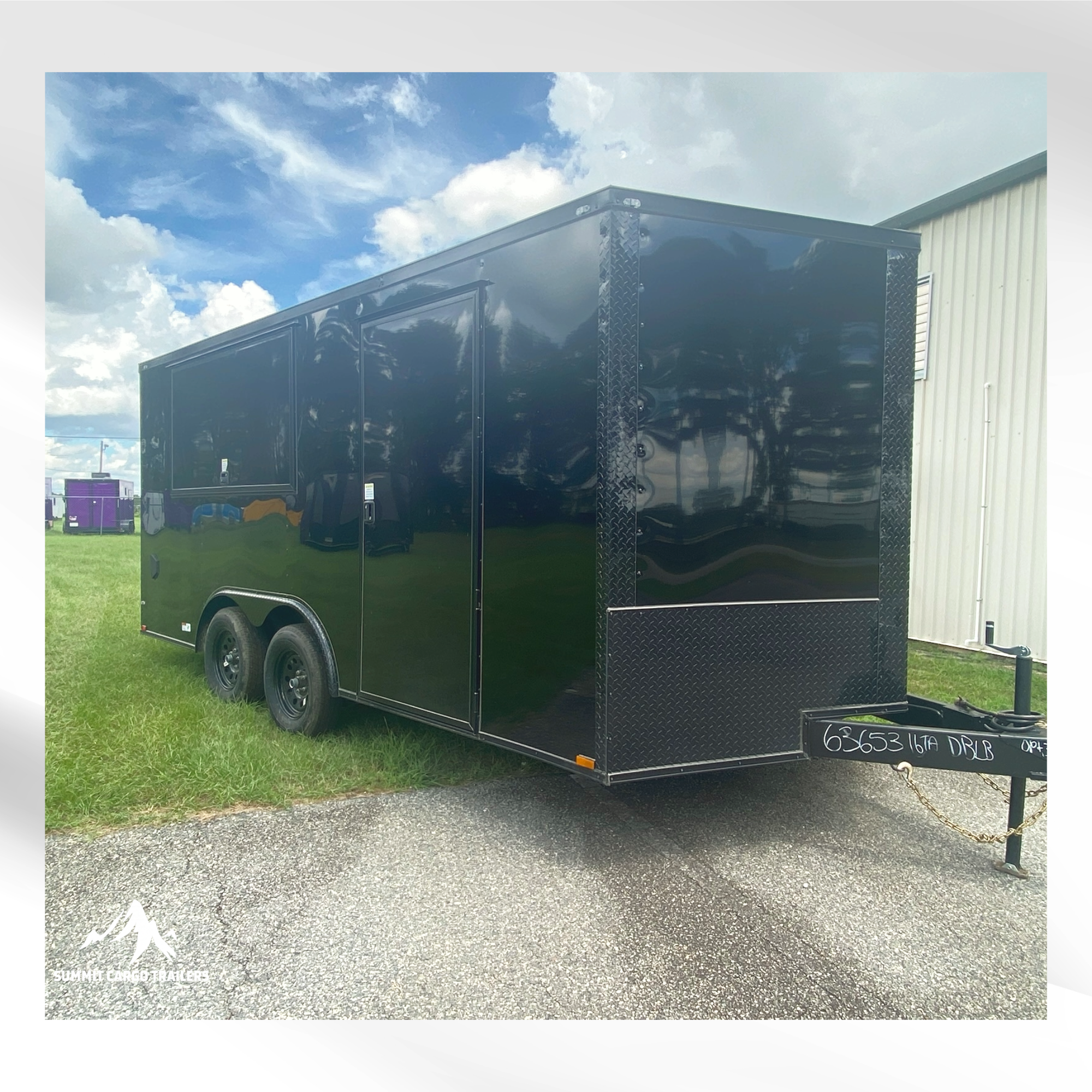 8.5X16 Black Standard Concession Trailer