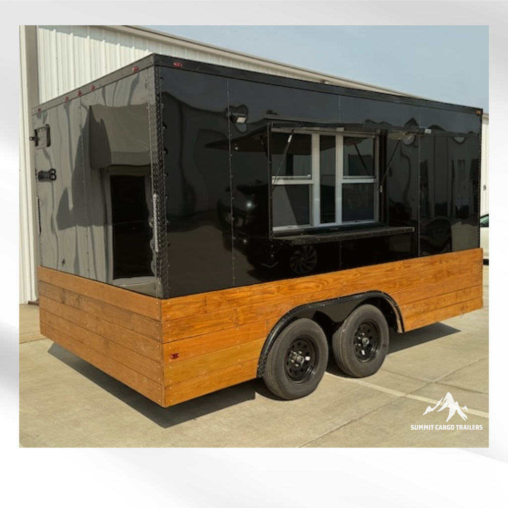 8.5X14TA Black Concession Trailer