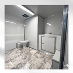 8.5X16TA White Mobile Bathroom Trailer