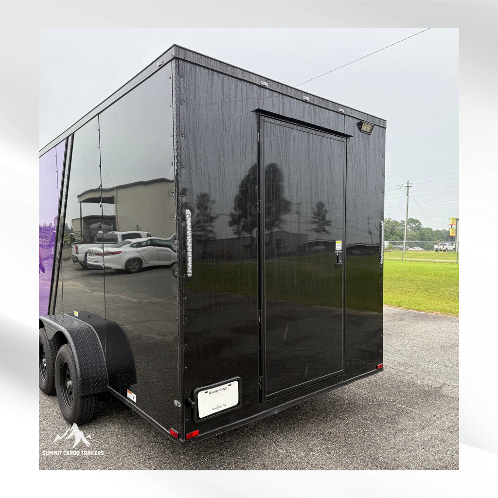 7X16TA Purple & Black Concession Trailer