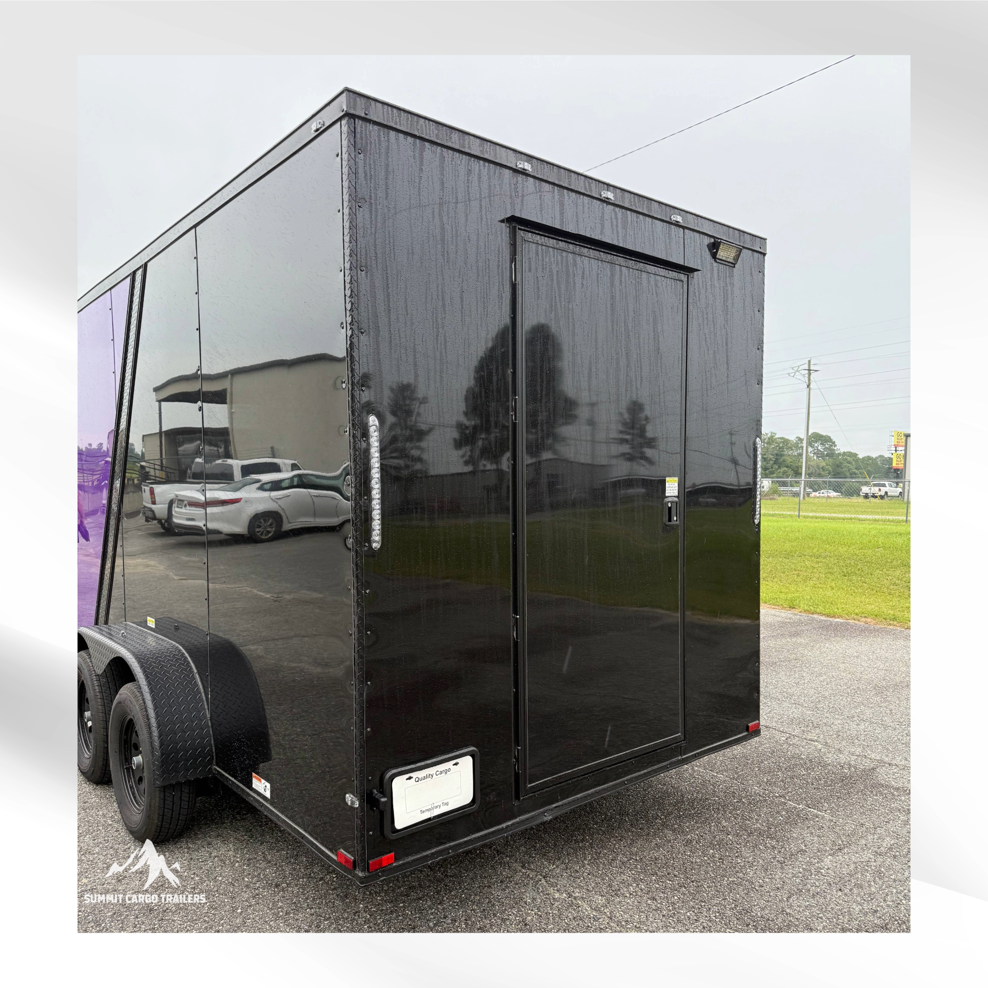 7X16TA Purple & Black Concession Trailer