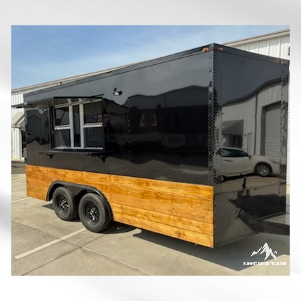 8.5X14TA Black Concession Trailer
