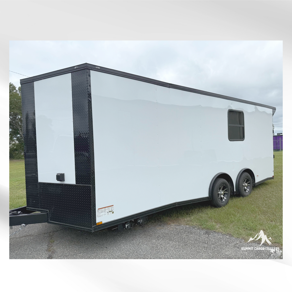 8.5X20TA White Race Ready Trailer