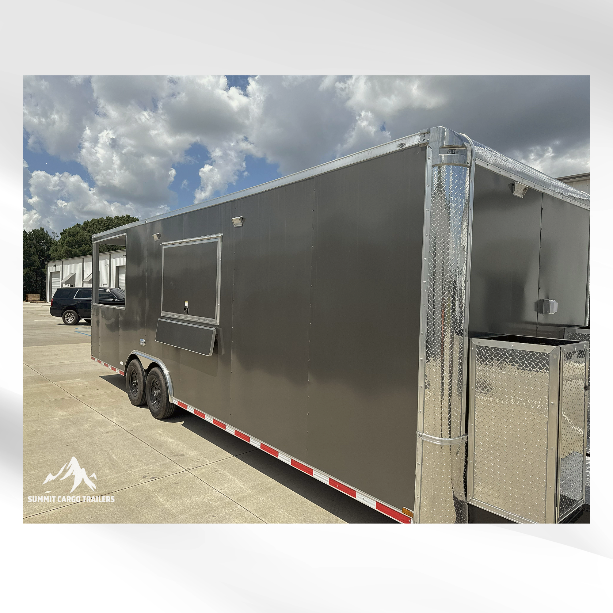 8.5X26TA3 Charcoal Concession Porch Trailer