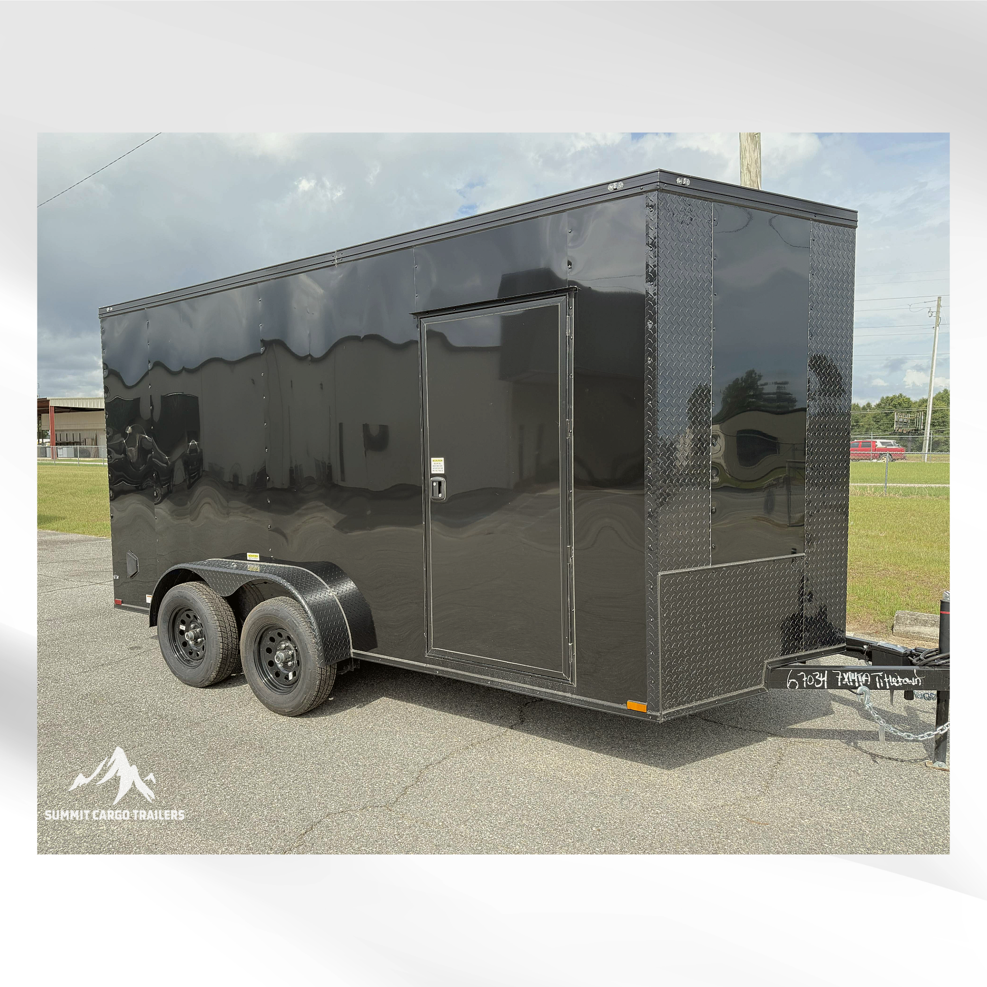 7X14TA Black Standard Enclosed Cargo Trailer