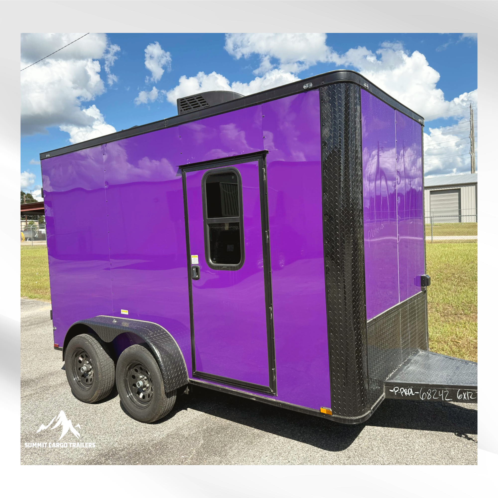 6X12TA Purple Pet Grooming Trailer