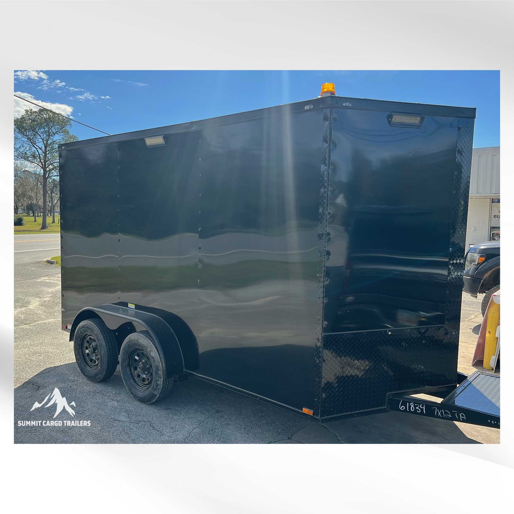7X12TA Black Office Trailer
