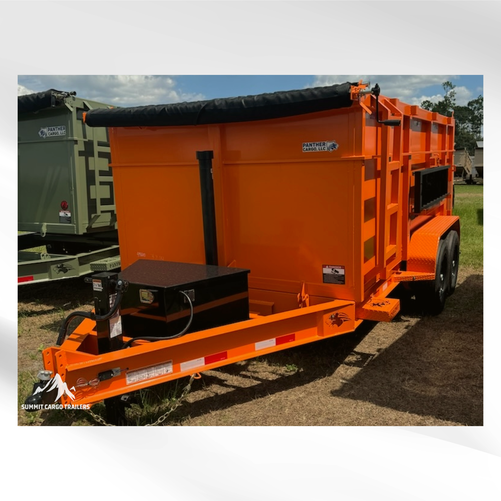 7X14TA Orange Dump Trailer